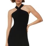 Sincerely Jules Aritzia Sculpt Knit Criss Cross Halter Dress Black Medium NWT Photo 0