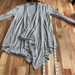 EXPRESS Drapey Open Cardigan Heather Grey Photo 5