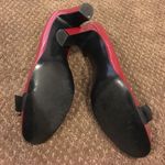 Nine West Dark Red Patent Heels With Black & Gold Bow Size 7 Photo 4