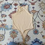 Olive & Oak  Beige High Neck Butter Soft Sleeveless Bodysuit Large Photo 4