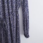 Boden Blue Easy Yoke Mini Ditsy Floral Long Sleeve Dress Size 8 Photo 5