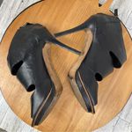 Classiques Entier  Strappy Cutouts Peep Toe Leather Bootie‎ Heels Black 7.5 Photo 4