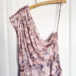 IRO • Freesia Dress silk chiffon one shoulder draped mini Lilas purple pink Photo 12