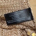 Boston Proper  Gold Sequin V-Neck Knit Sweater Tank Top XL Cocktail Party Glam Photo 9