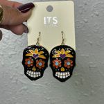 135. Halloween Candy Skull Earrings Photo 2