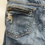 Eunina Blue Ava Low Rise Zipper Skinny Ankle Distressed Jeans Size 26 Photo 4