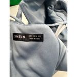 SheIn  Blue Floral Embroidered Tulle Dress Party Cocktail Mini Lace Up Back S Photo 8