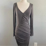 Marciano  Long Sleeve Jaycee Dress‎ Size Medium Ruched Photo 1