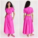 STAUD NEW  Calypso Cutout maxi Dress Bougainvillea Pink sz XS Photo 1