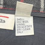 Talbots Vintage  Gray Red Plaid Wool A-line Maxi Skirt Size 14 Preppy USA Made Photo 3