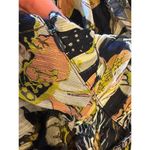 Tanya Taylor ‎ Dress Women 00 Black Floral Print Linen Silk Ruched Lovette Maxi Photo 11