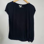 Max Studio  Side Tie Tee Black Size Small Photo 1