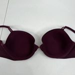 Victoria's Secret Victoria’s Secret Size 36D Bra Lined Demi T-Shirt Coverage Underwire Burgundy Photo 8