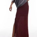 Topshop  Deep Red Maxi Skirt Photo 2