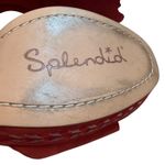 Splendid Heels Block Ankle Strap Suede Red Sandals Party Shoes Women's 8.5 Photo 4