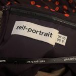 Self Portrait NWOT  Plumetis Black & Red Polka Dot Mini Dress US 6 Photo 5