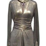 Cache Luxe Metallic Elaborate Ruched Top Tunic Event Scarf Wrap Stretch $158 NWT Photo 0
