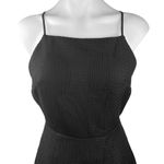 Saints + Secrets  Black Textured Crossback Cami Tank Romper Shorts Skort Size S Photo 2