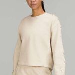 Lululemon Braided Sleeve Pullover White Opal Size 10 Photo 0
