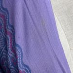 YOA Floral Scarf Shawl Wrap Fringe Mandala Pattern FLAWS Women 62" x 44" Boho Purple Photo 5