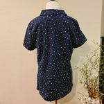 Gloria Vanderbilt  Collared Pola Dot Blouse Medium Photo 1