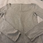 Abercrombie & Fitch Abercrombie gray long sleeve bodysuit Photo 2