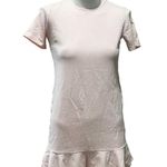 ASOS  Women's Pink Ruffled Hem T-Shirt Dress Size 0 Short Sleeve Photo 0