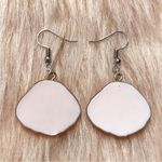 Handmade Pastel Pink Kawaii Glitter Star Confetti Resin Seashell Earrings Photo 1