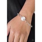 Paparazzi All Aglitter White Bracelet (156) Photo 0