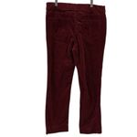st. john's bay  Burgundy Corduroy Straight Leg 5 Pocket Hemmed Pants womens 14 Photo 3