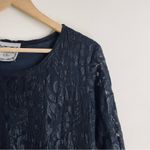 Dressing Clio Vintage Floral Lace & Black Velvet Long Sleeve Maxi Dress size M Size M Photo 2