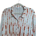 New Directions Shirt Womens 2X Multicolor Tie Dye Print Button Up Tunic Top Photo 1