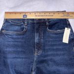 Pilcro  Anthropologie the Annie high rise straight‎ leg jeans raw hem denim blue Photo 11