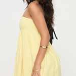 Princess Polly  Osment Lemon Yellow Strapless Mini Dress Photo 3