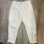 Loft NWT  High Rise Slim Pocket Boyfriend Jeans in White Sz 10/30 Photo 0