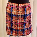 J.Crew  stretch electric plaid mini skirt. EUC Photo 2