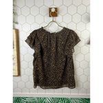 1 State Women's Black And Brown Leopard Print Top Photo 2