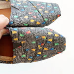 Toms Gray Classic Canvas Slip-on Flats Christmas Bulbs Women’s Size 8 Warm Lined Photo 8