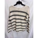 Sanctuary  Striped V-Neck Pullover Sweater Relaxed Fit Cream Black Size‎ S Photo 3