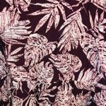 Abound  Burgundy Floral Print Peplum Gathered Blouse Women's Size Medium Photo 7