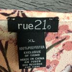 Rue 21 extra large long dress over a romper, peach background with coral, Photo 8