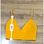 Alice + Olivia  Tangerine Carli V-Neck Denim Crop Top size 2 (US XS ) Photo 3