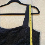 Black wedding dress‎ with lace bodice and chiffon skirt and straps Size XL Photo 6