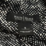 White House | Black Market WHBM Black & White Micro Polka Dot V-Neck Midi Pencil Dress Career Church Size 8 Photo 6