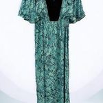 Adrienne Vittadini L Flutter-Sleeve Crepe Python Maxi Dress Photo 1