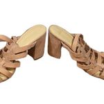 Marc Fisher  Blush Pink Lace up Caged Sandal Block Heels Women Sz 7 Photo 1
