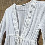 Blue Island  white swim coverup Cotton Lace M Photo 1