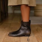 Free People  Easy Does It Vegan Ankle Boots in Chocolate Brown Photo 1