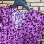 Terra & Sky  Purple Floral Blouse Size 4X Photo 2