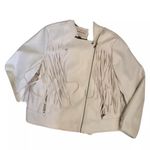 River Island Faux Leather Fringe Motto Jacket Photo 2